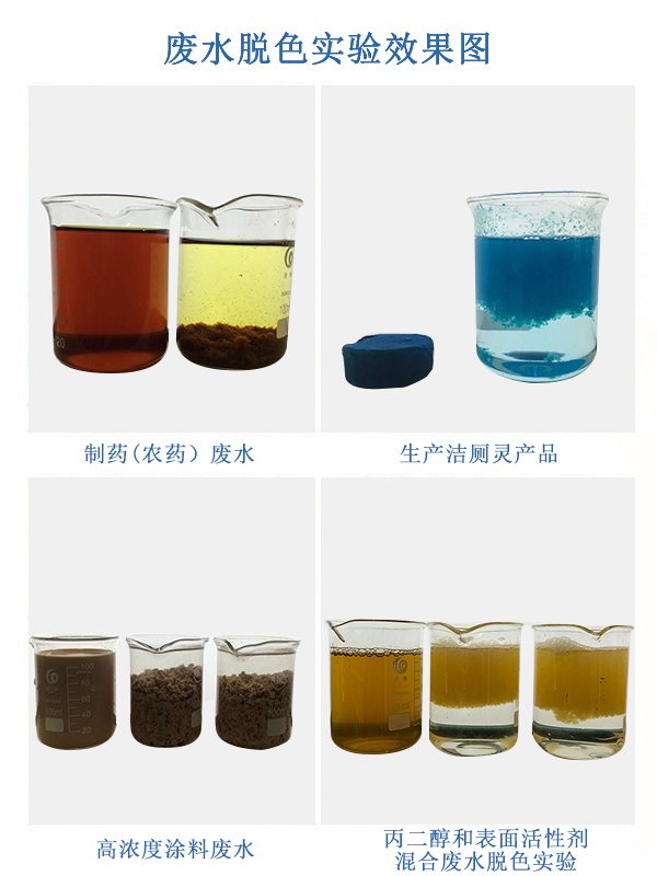 脫色絮凝案例-制藥農藥廢水-生產潔廁靈產品-高濃度涂料廢水