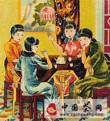 老天津一家顏料莊以《四美茶話(huà)》為商標，足見(jiàn)飲茶風(fēng)尚之一斑