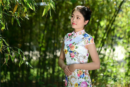 河南農大辦茶文化周 女大學(xué)生穿旗袍弘揚茶文化