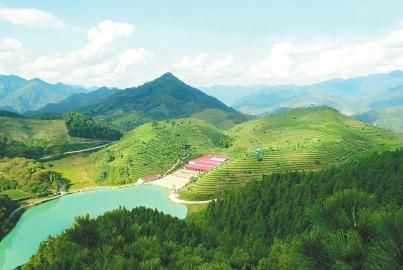 奇爾天堂湖觀光茶園俯瞰圖本報記者